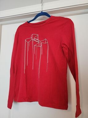 Under Armour Red Long Sleeve Tee with White Graphic